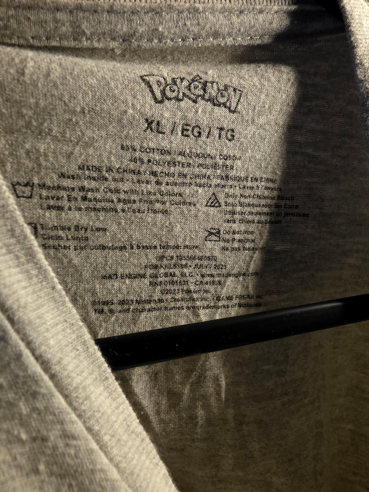 Pokémon Graphic T-Shirt Grey XL