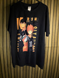 Gildan Haikyuu Karasuno Volleyball Graphic T-Shirt Black Large