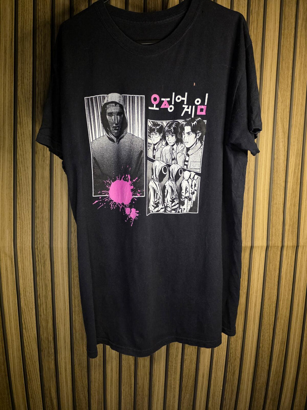 Squid Game Graphic T-Shirt Black Medium