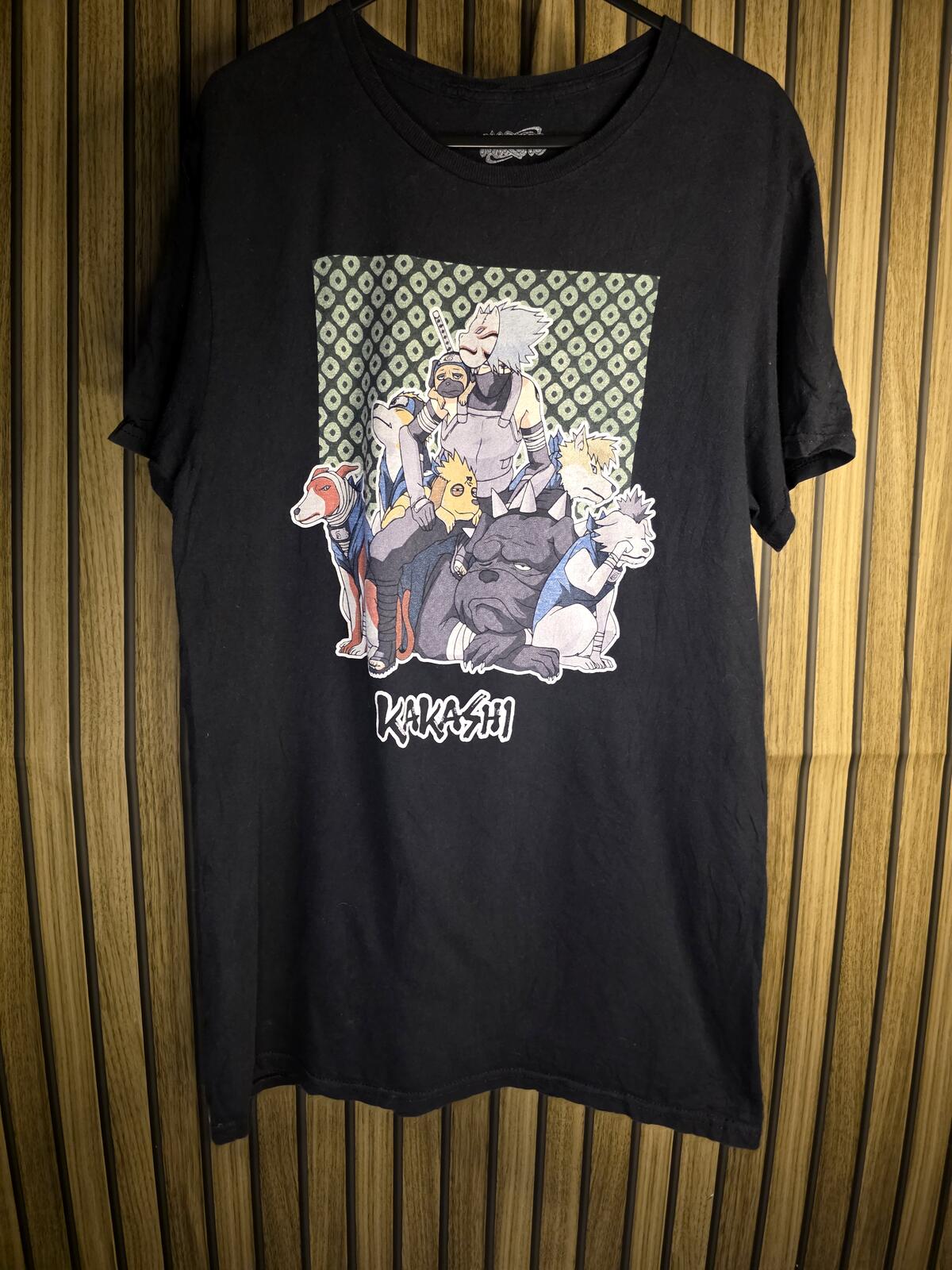 Naruto Kakashi Graphic T-Shirt Black Small