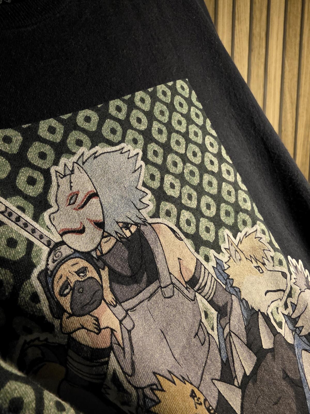 Naruto Kakashi Graphic T-Shirt Black Small