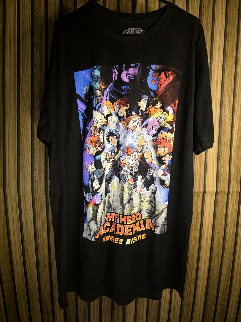 My Hero Academia Heroes Rising Graphic T-Shirt Black Size L