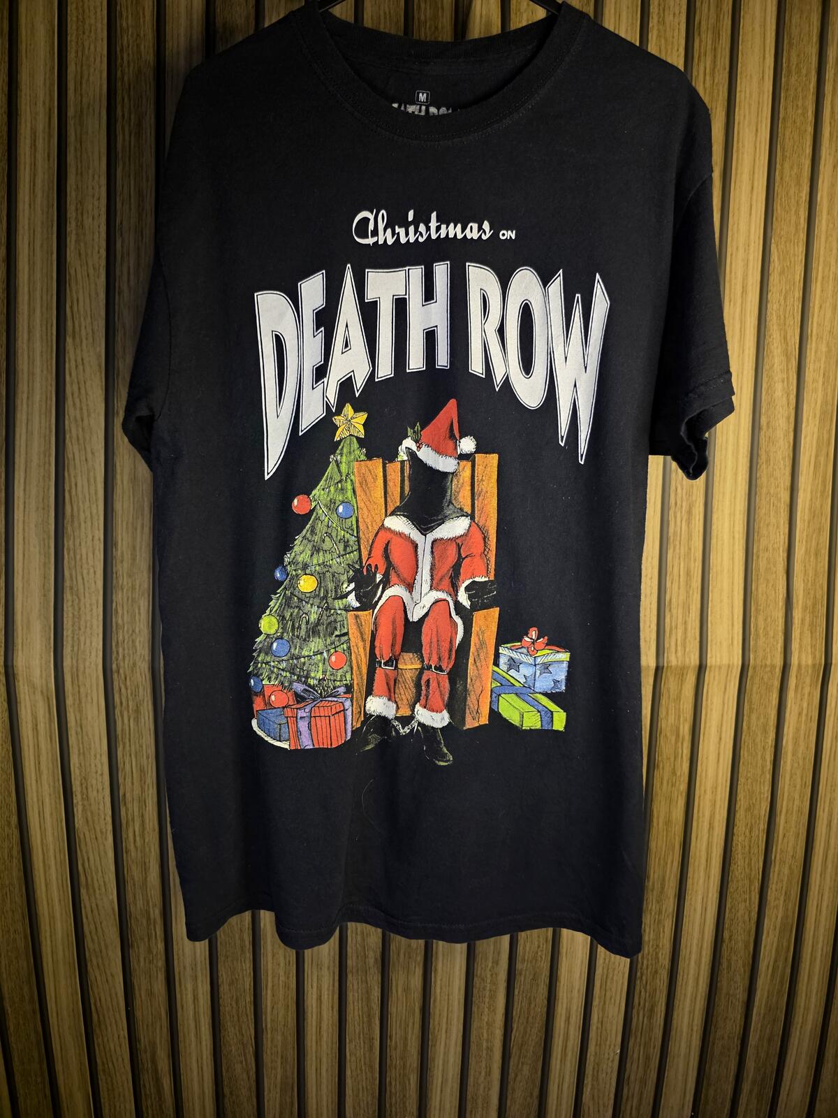 Death Row Records Christmas on Death Row Graphic T-Shirt Black Medium