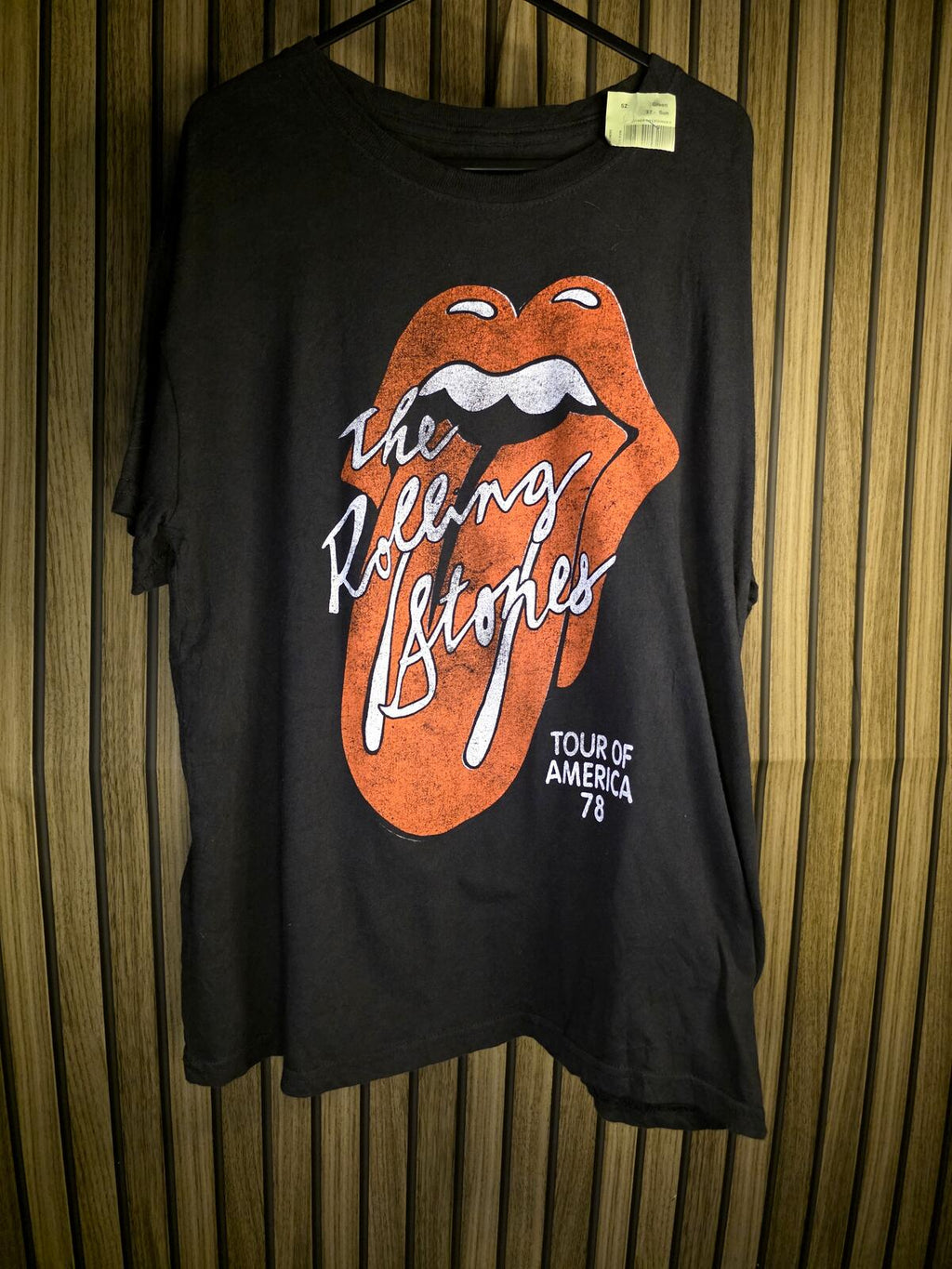 The Rolling Stones Tour of America 78 Black Graphic T-Shirt Large