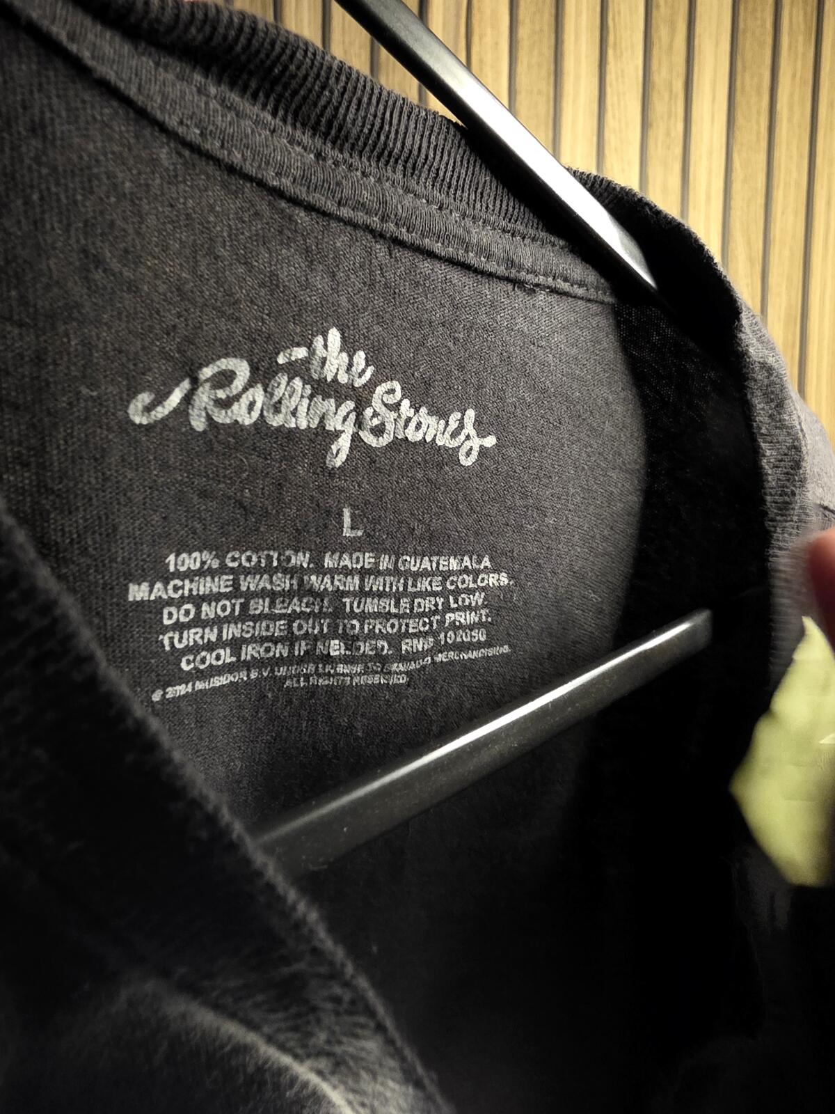 The Rolling Stones Tour of America 78 Black Graphic T-Shirt Large