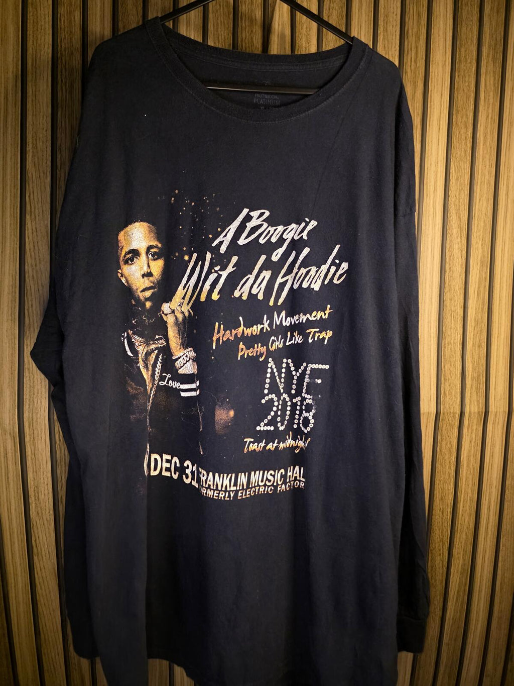 A Boogie Wit da Hoodie Long Sleeve Black Graphic T-shirt NYE 2018