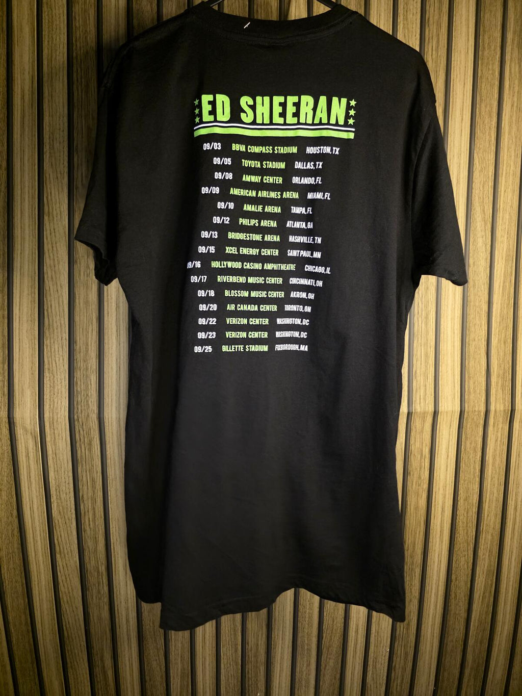 Ed Sheeran Tour T-Shirt Black Medium