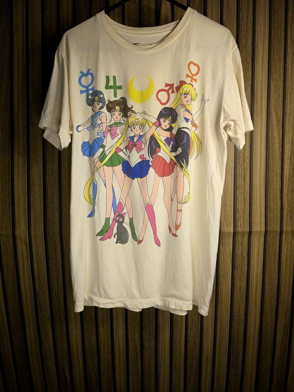 Sailor Moon Graphic T-shirt Beige Size S