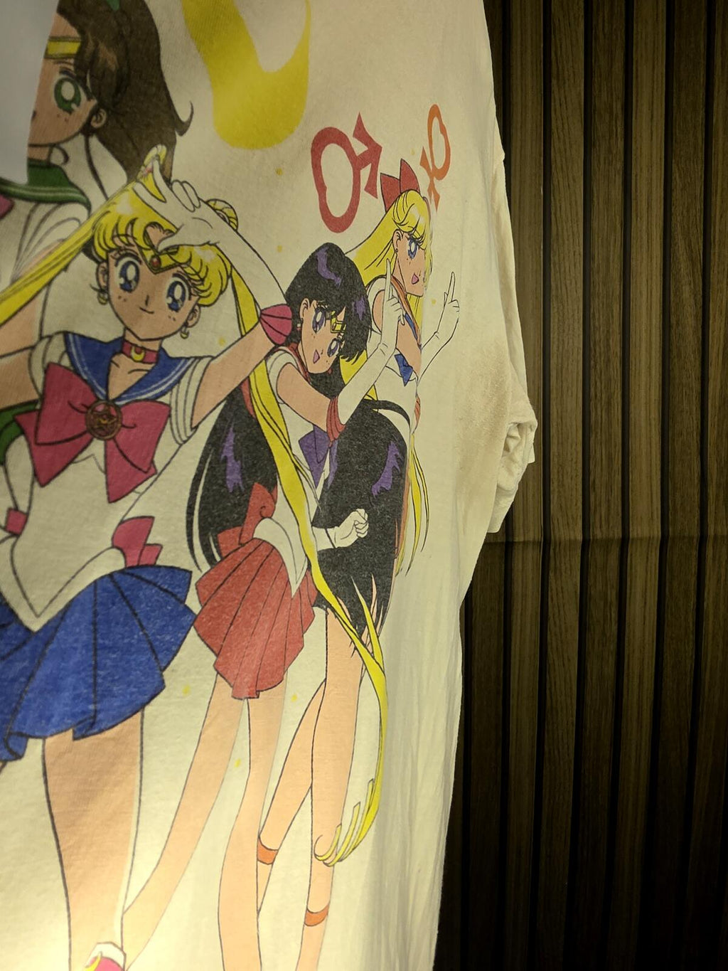 Sailor Moon Graphic T-shirt Beige Size S