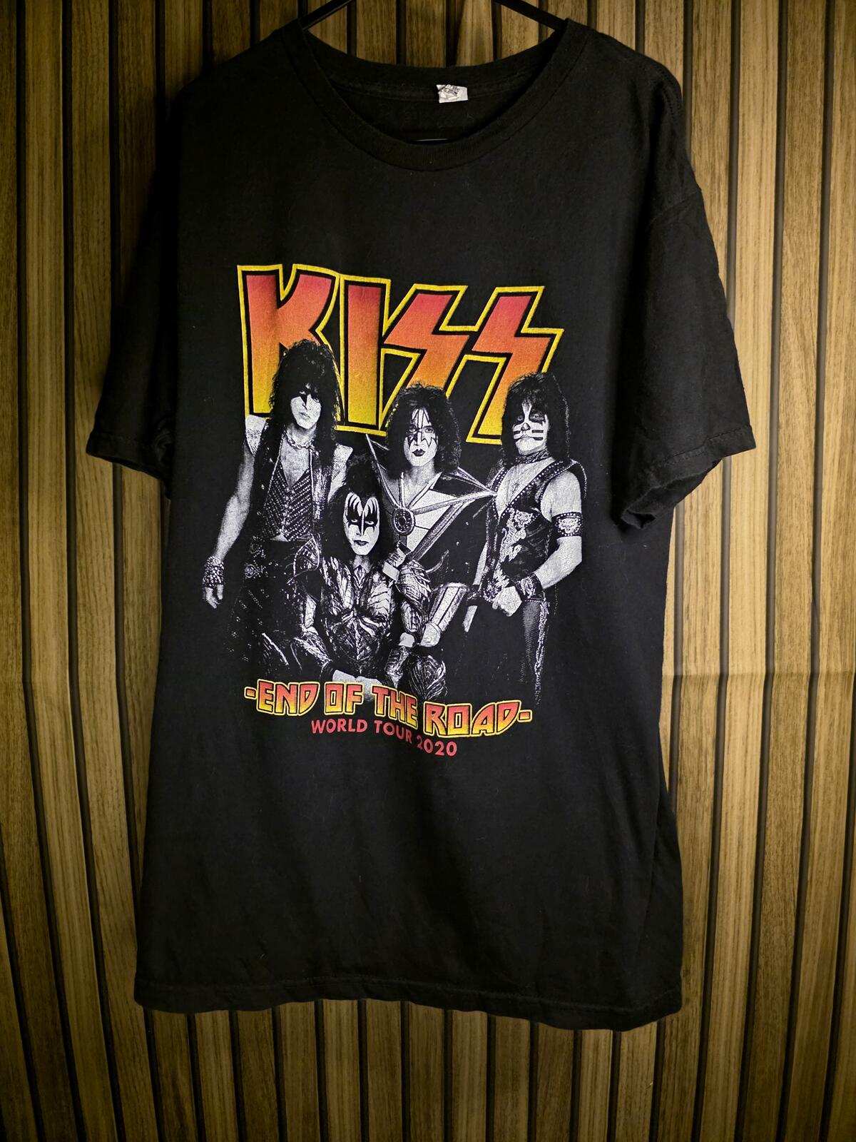 KISS End of the Road World Tour 2020 Black Graphic T-Shirt Size M