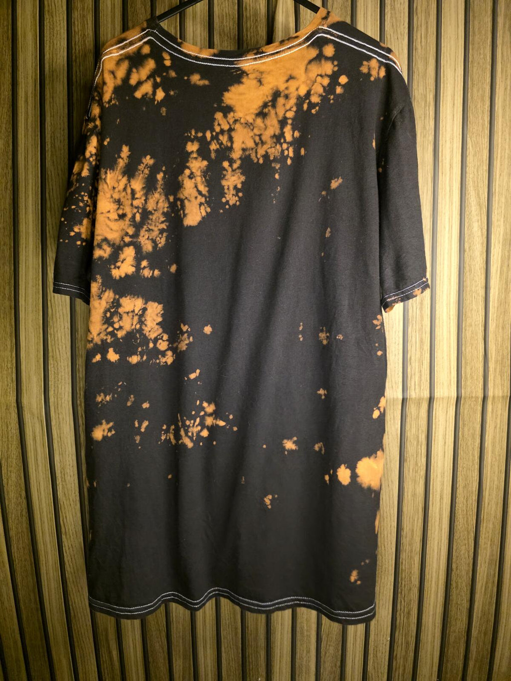AC/DC Highway to Hell Tie-Dye Band T-Shirt Black Orange Medium