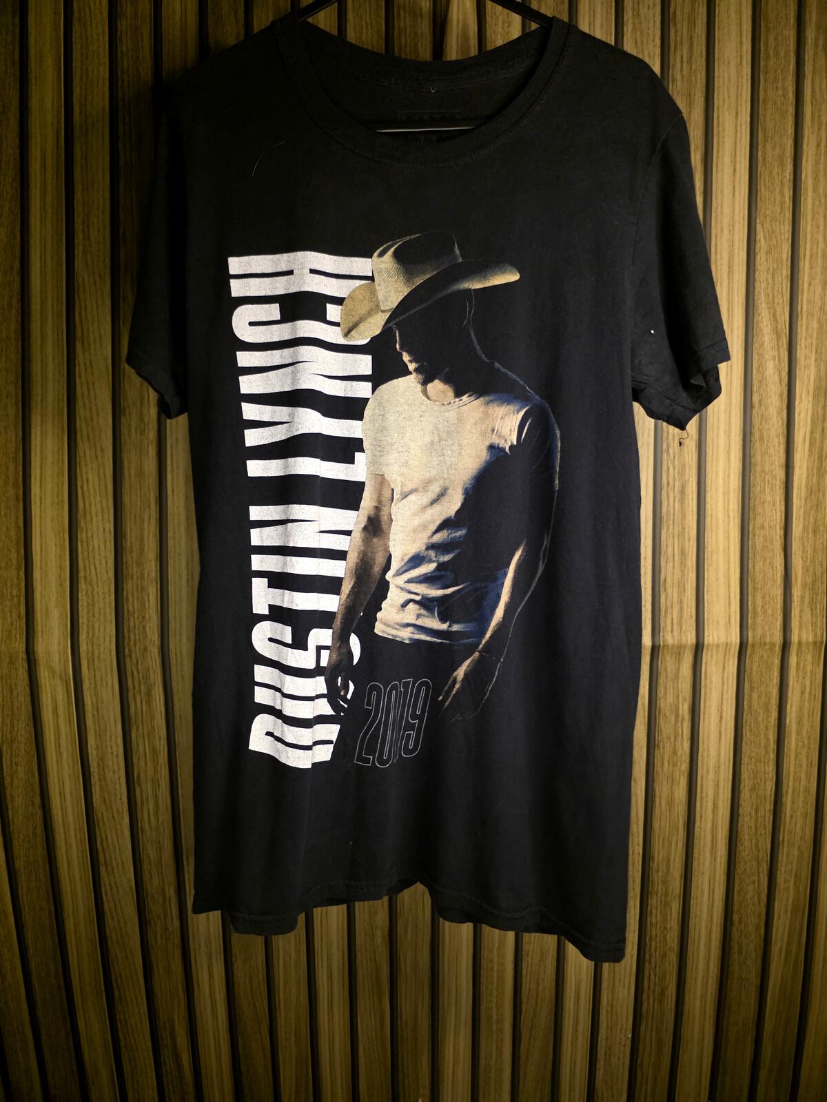 Dustin Lynch 2019 Tour Black Graphic T-shirt Size M