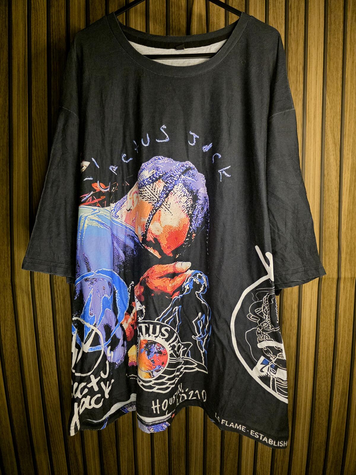 Travis Scott Cactus Jack Graphic Print Black Men's Jersey 3XL