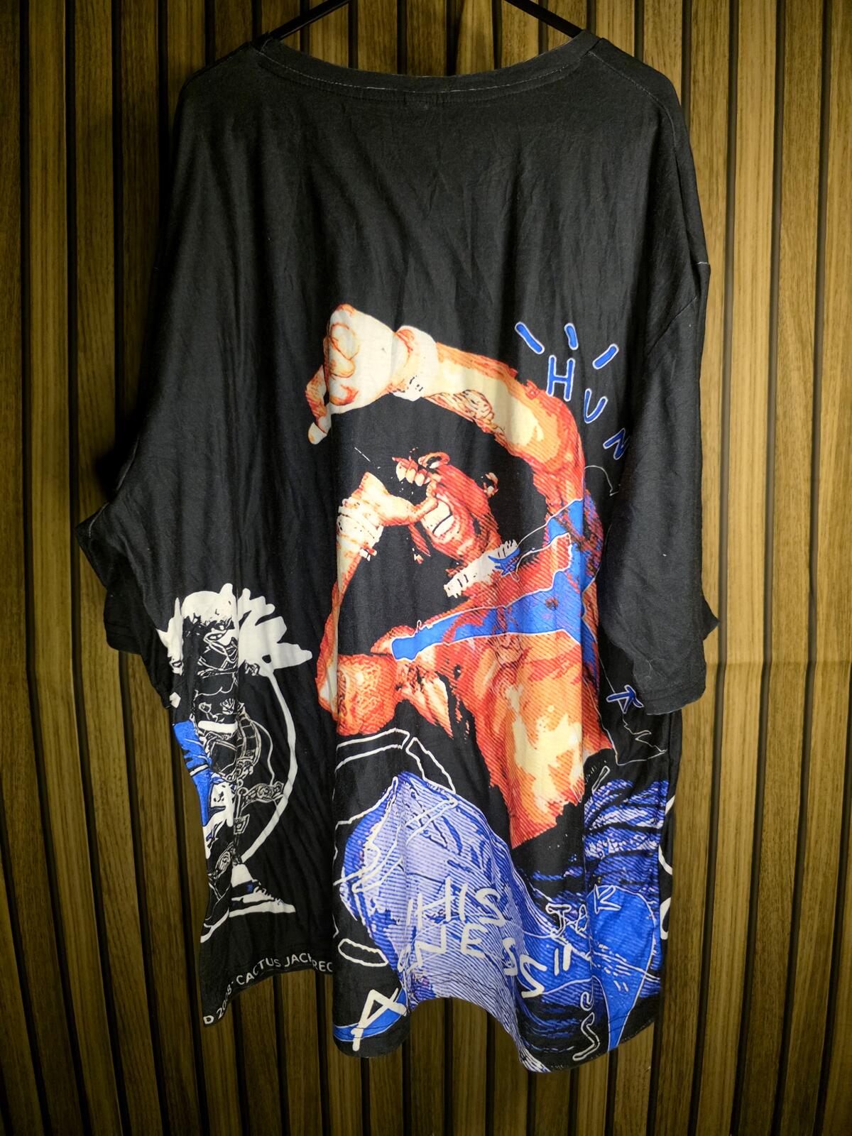 Travis Scott Cactus Jack Graphic Print Black Men's Jersey 3XL