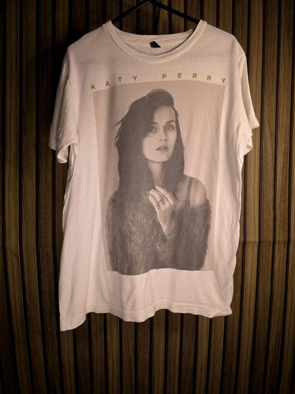 Katy Perry Graphic T-Shirt Beige Size Small