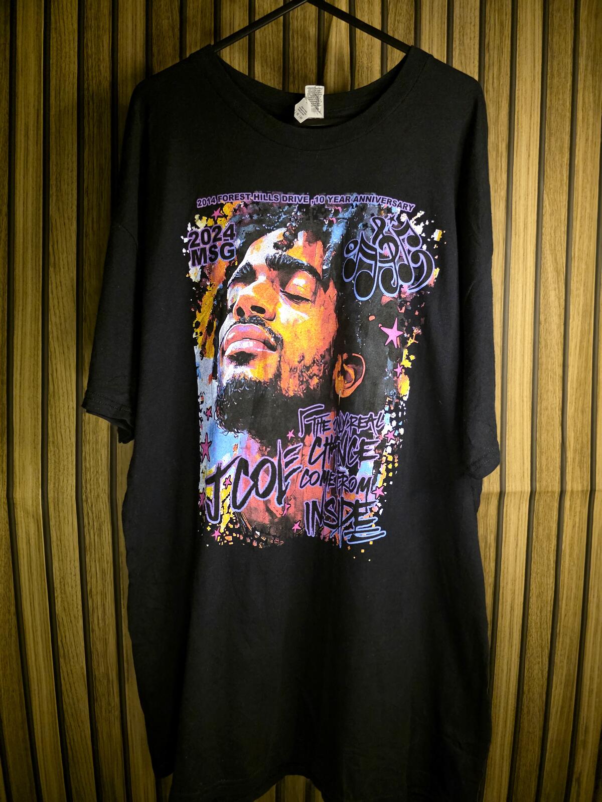 Gildan J. Cole 2024 Tour Graphic T-Shirt Black XLarge