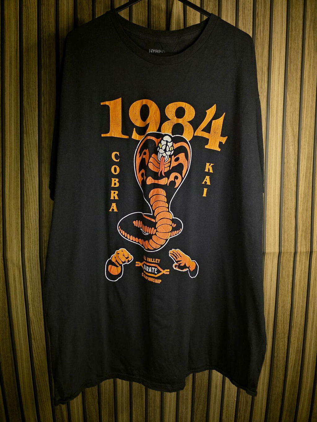 Hybrid The Karate Kid 1984 Cobra Kai Graphic T-Shirt Black XL