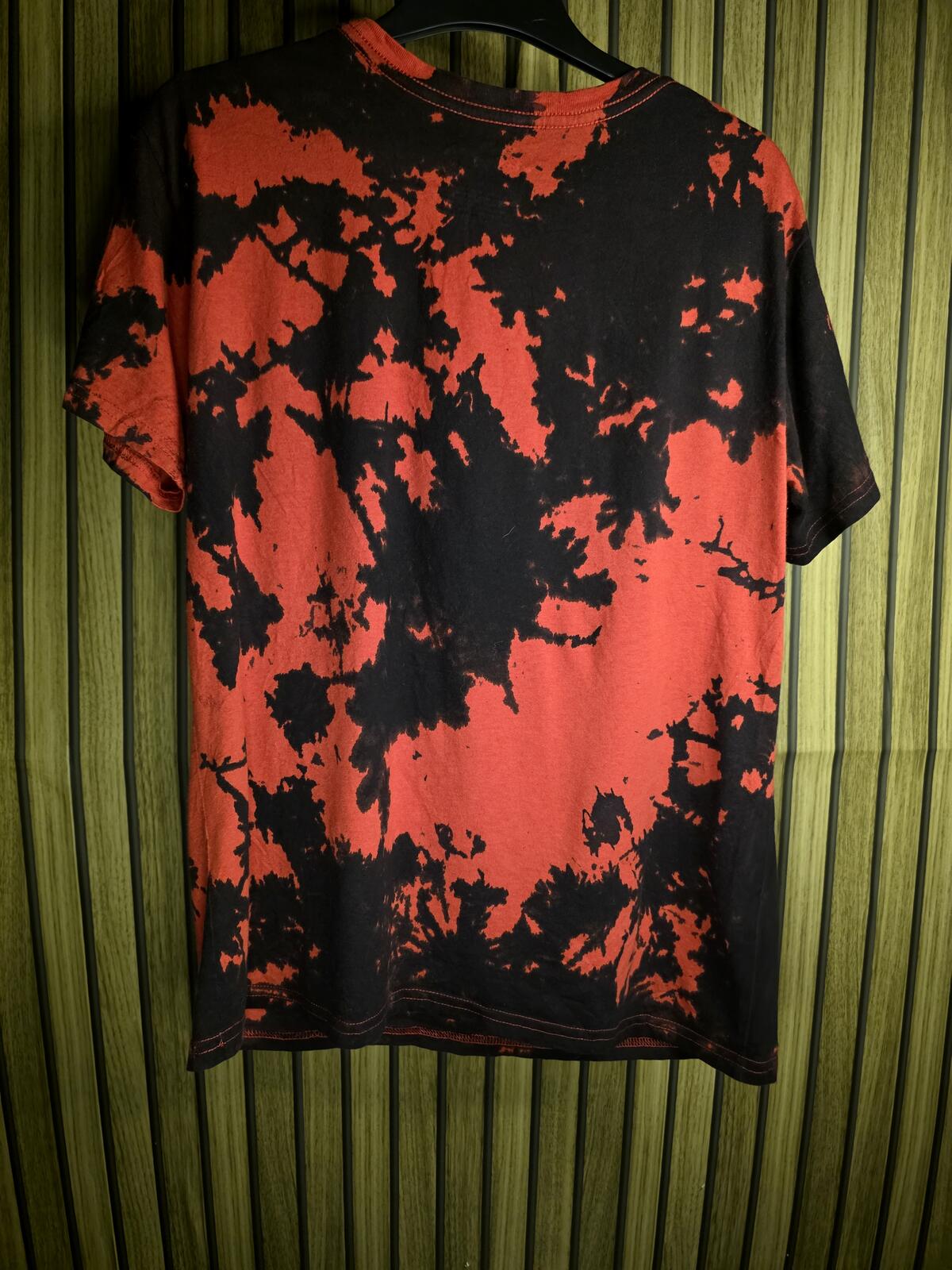The Rolling Stones Tie-Dye Tongue Logo T-Shirt Red Black Large