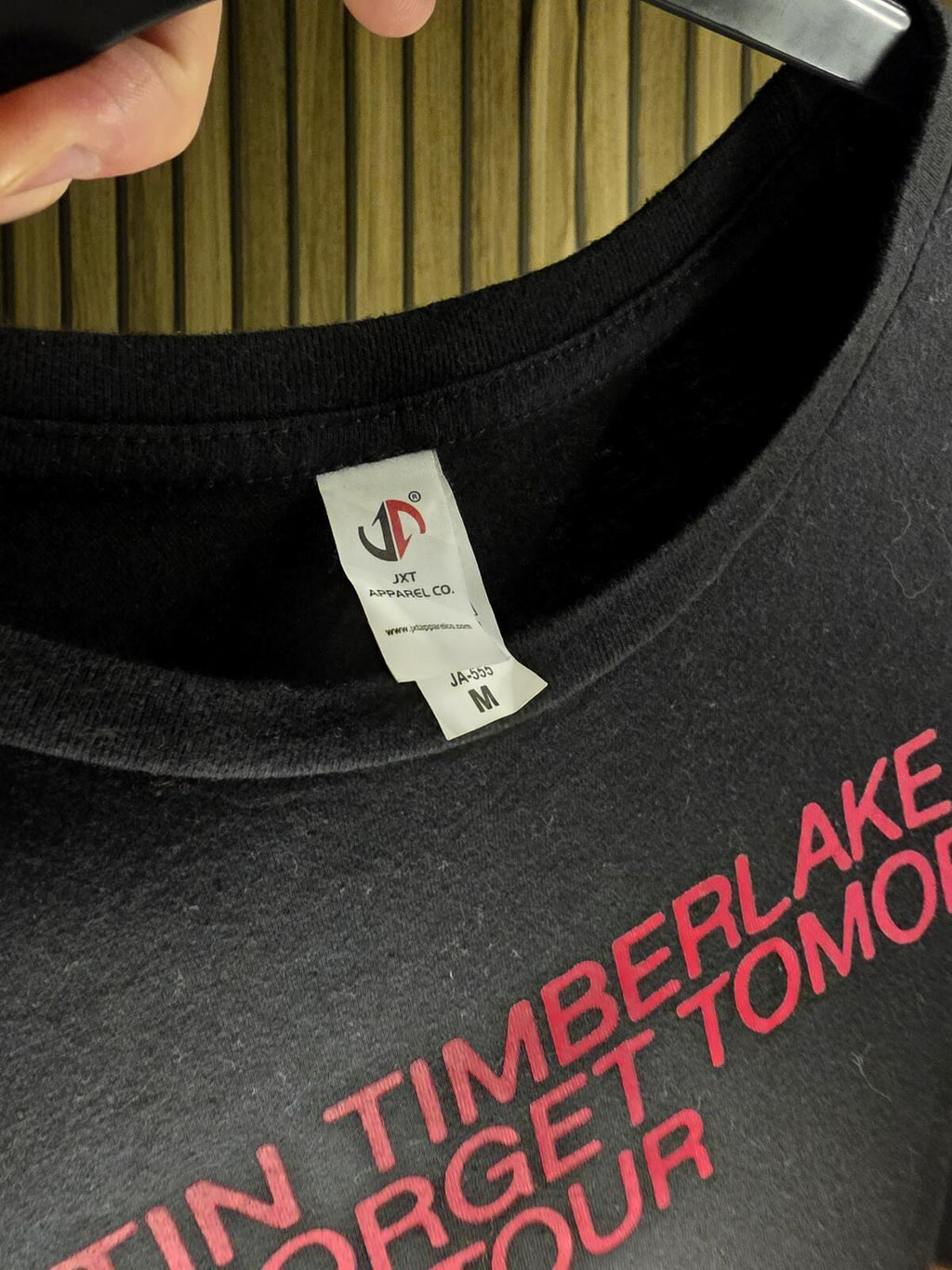 Justin Timberlake The Forget Tomorrow World Tour Black T-shirt Medium