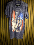 Karl Ferris Collection Men's T-Shirt Jimi Hendrix Graphic USA Flag Blue Size S