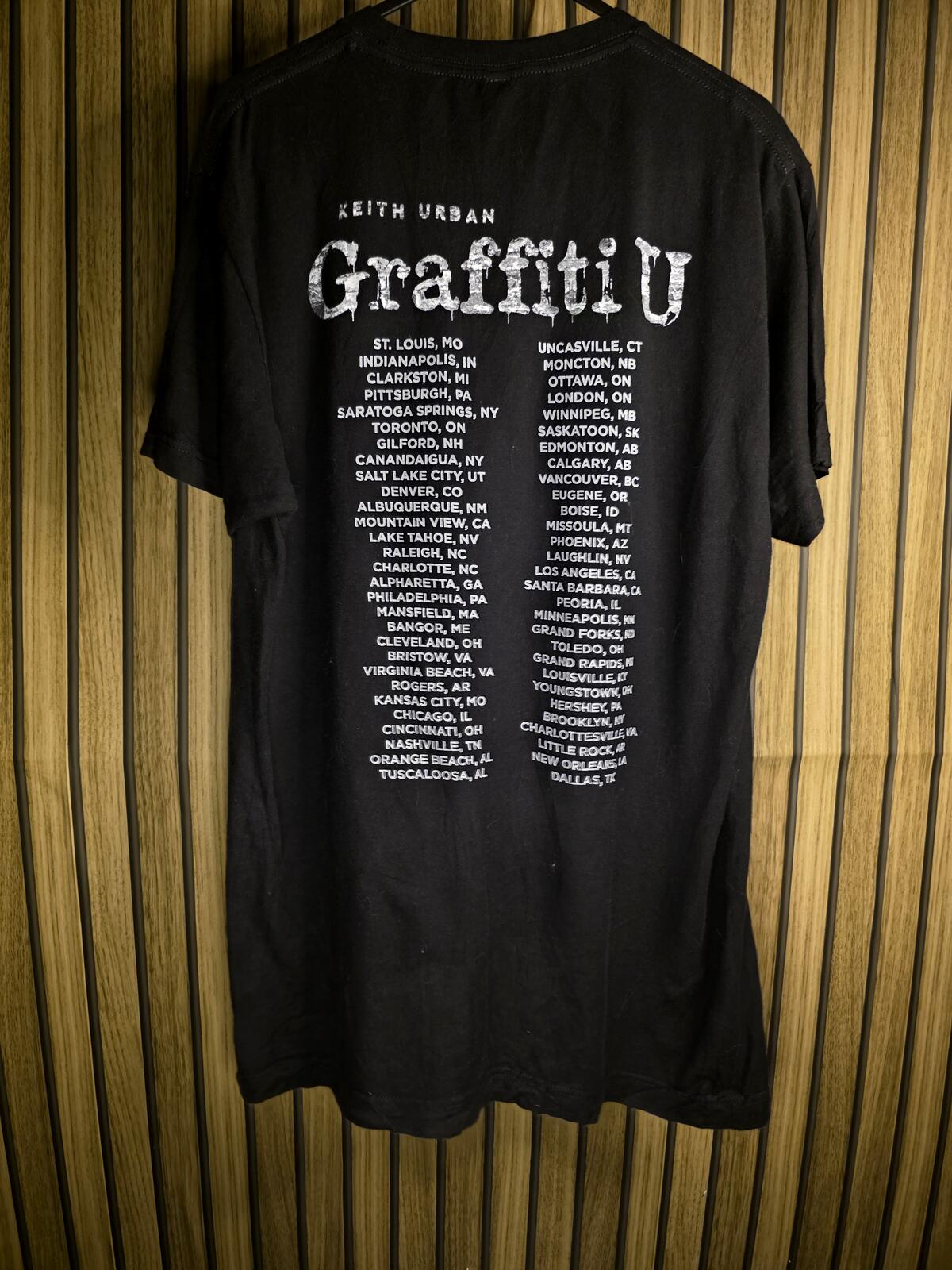 Keith Urban Graffiti U Tour T-Shirt Black Medium
