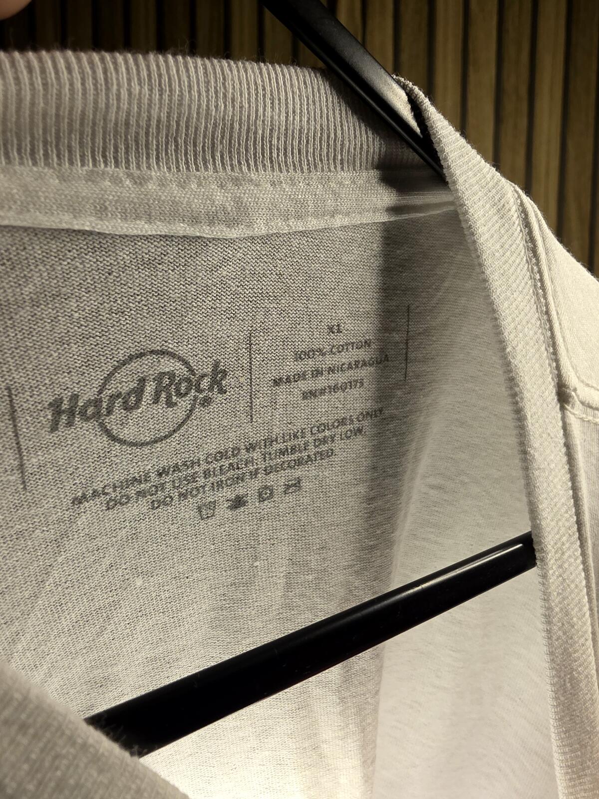 Hard Rock Men's T-Shirt Electric Guitar White XL