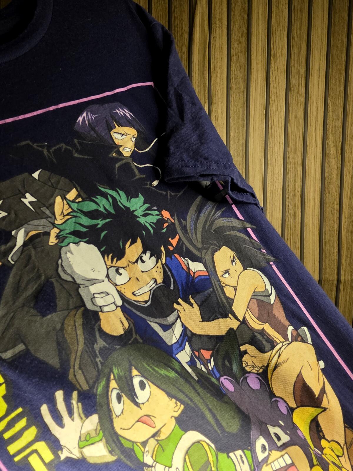 Funimation My Hero Academia Graphic T-Shirt Navy Blue Size M