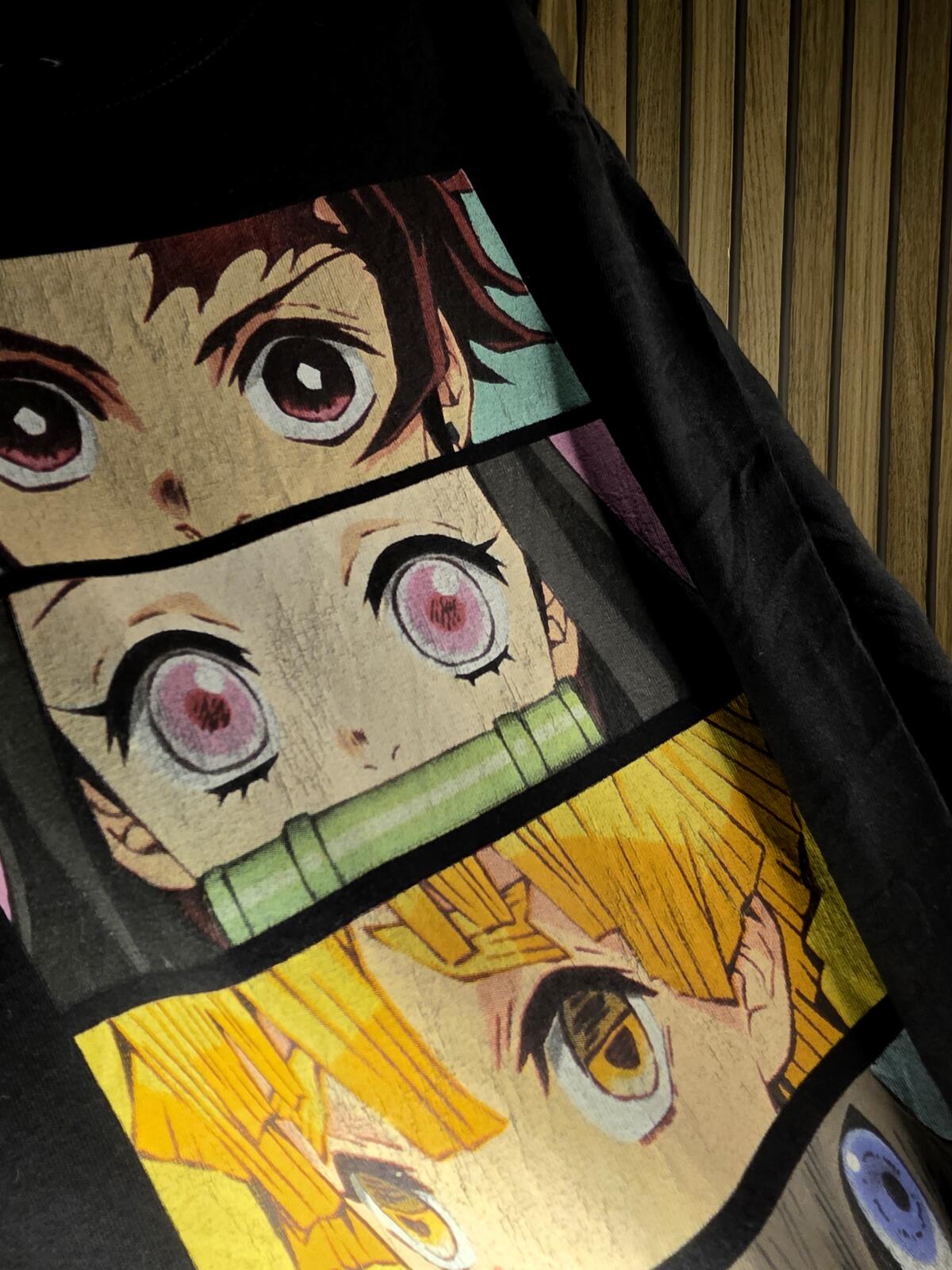 Demon Slayer Black Graphic Long Sleeve T-Shirt Anime Characters Size L