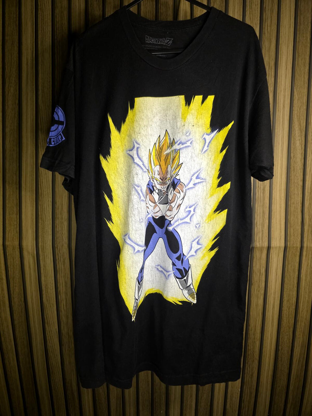 Dragon Ball Z Vegeta Graphic T-Shirt Black Large