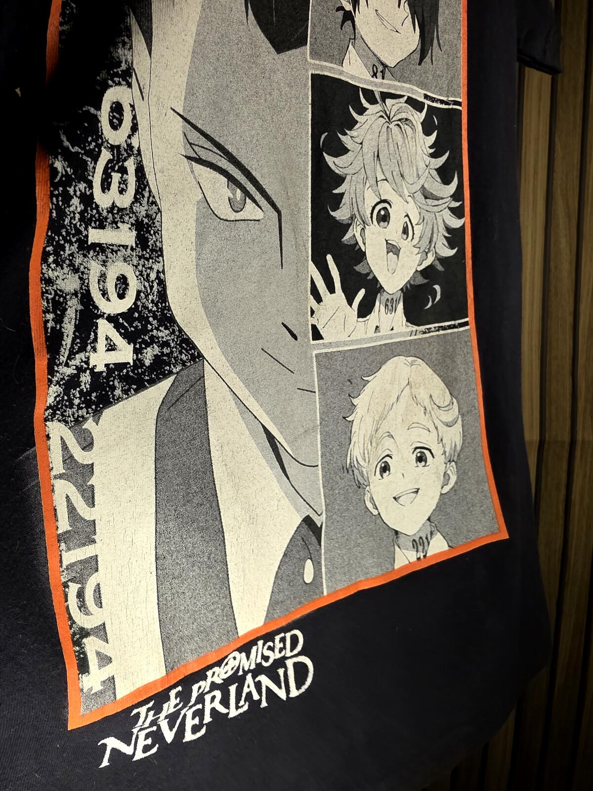 The Promised Neverland Anime Graphic T-Shirt Black Medium
