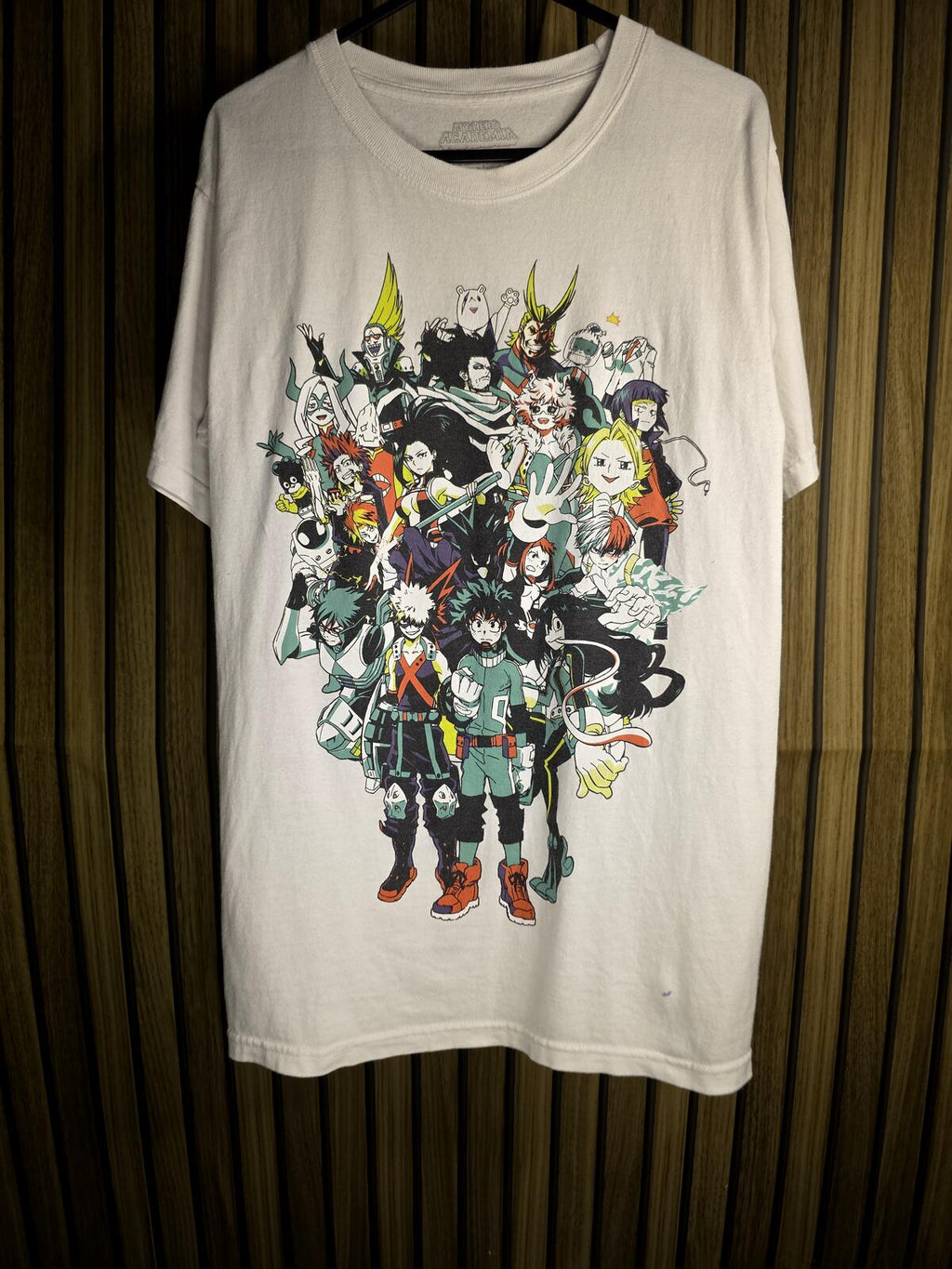 My Hero Academia Graphic T-Shirt Anime Characters White Size S
