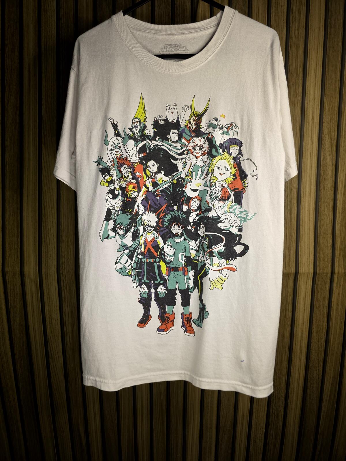 My Hero Academia Graphic T-Shirt Anime Characters White Size S