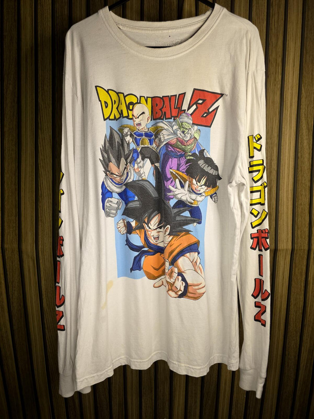 Dragon Ball Z Long Sleeve T-Shirt Anime Graphic White Size Regular M