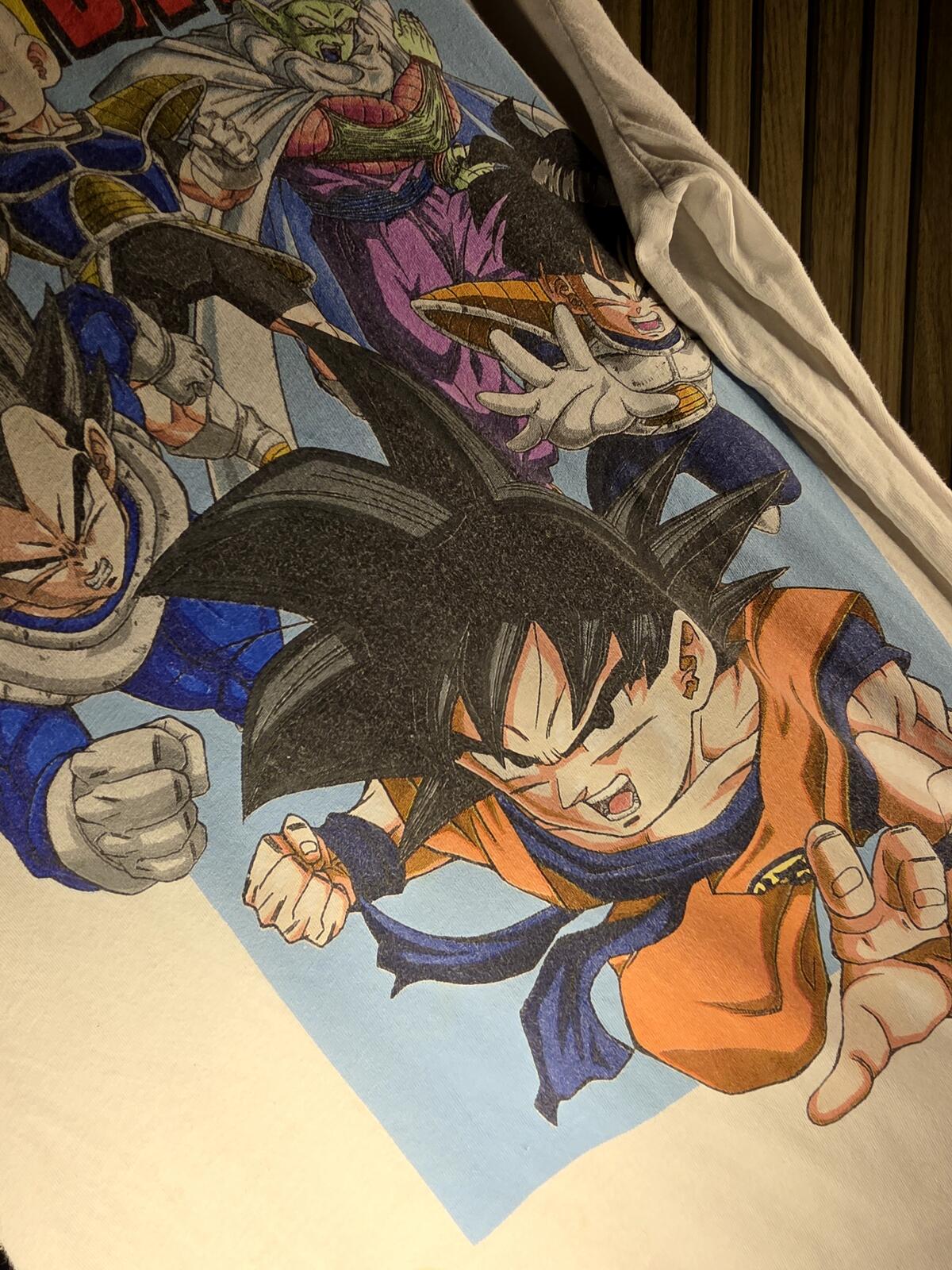 Dragon Ball Z Long Sleeve T-Shirt Anime Graphic White Size Regular M