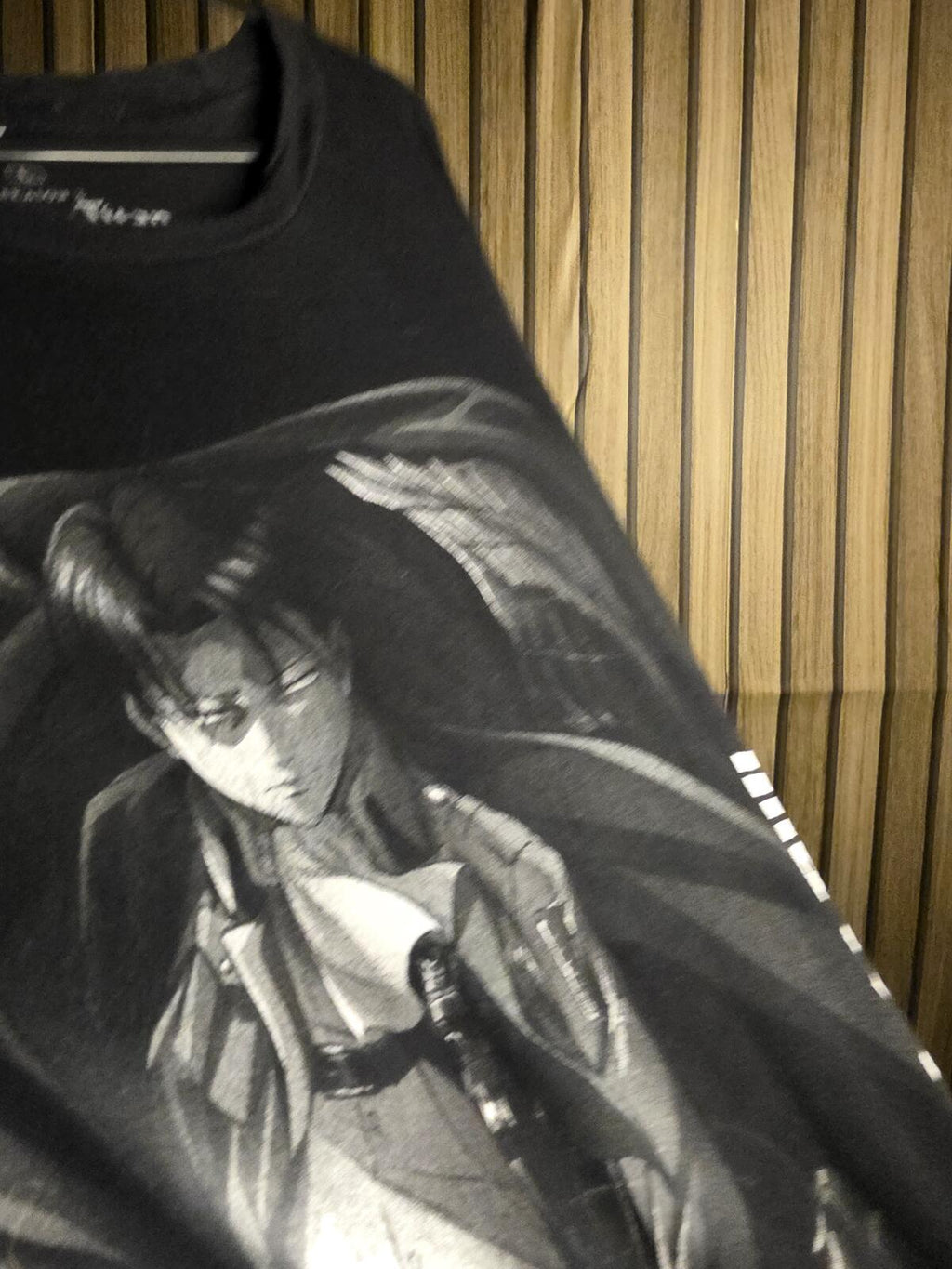 Attack on Titan Graphic T-Shirt Black Regular Large