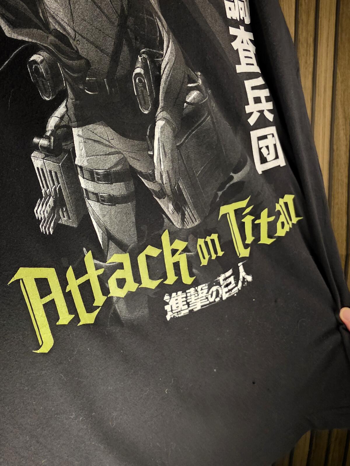 Attack on Titan Graphic T-Shirt Black Regular Large