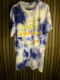 Sailor Moon Tie-Dye Graphic T-Shirt Blue and White Medium