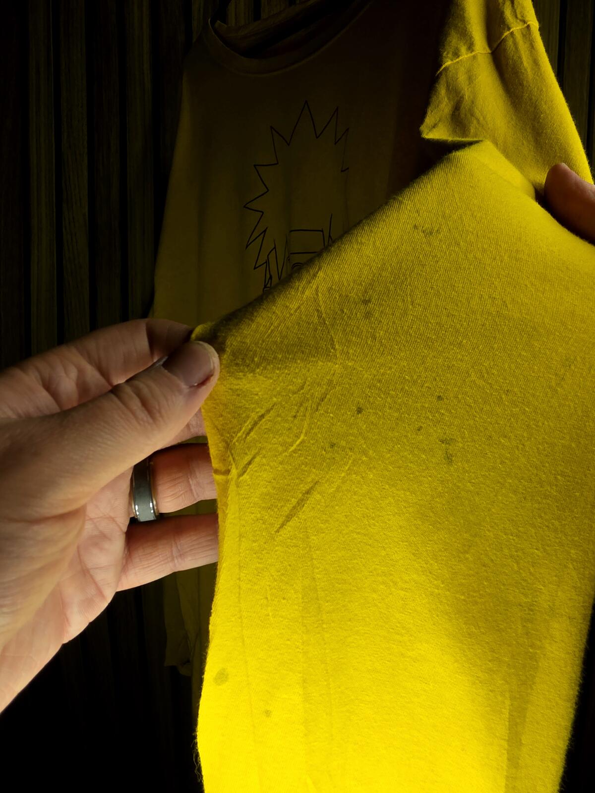 Yellow Naruto Graphic Long Sleeve T-shirt Size L