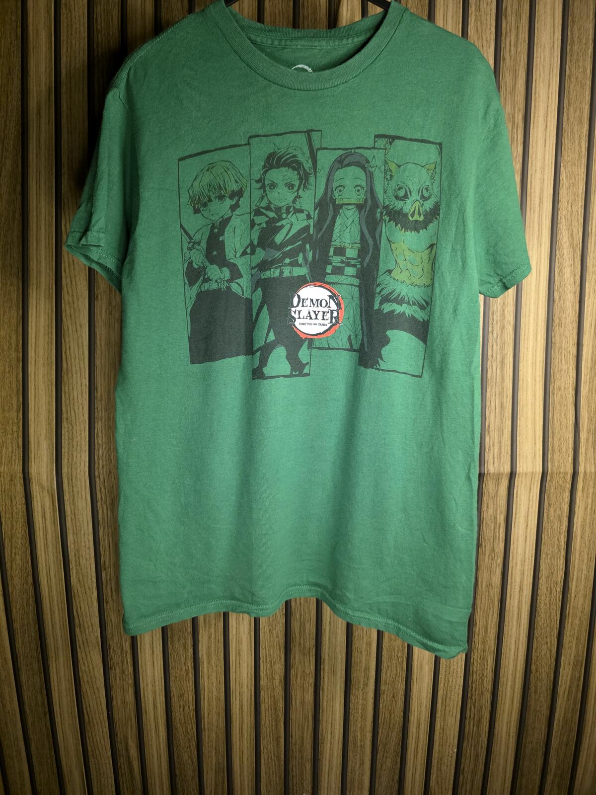 Demon Slayer Graphic T-Shirt Green Small