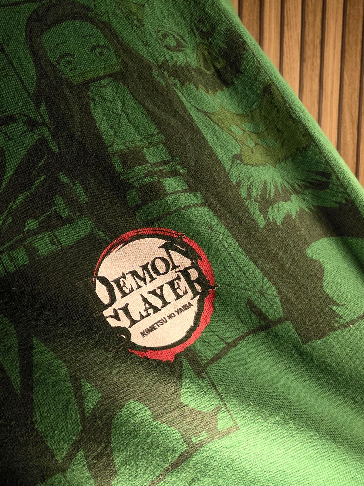 Demon Slayer Graphic T-Shirt Green Small