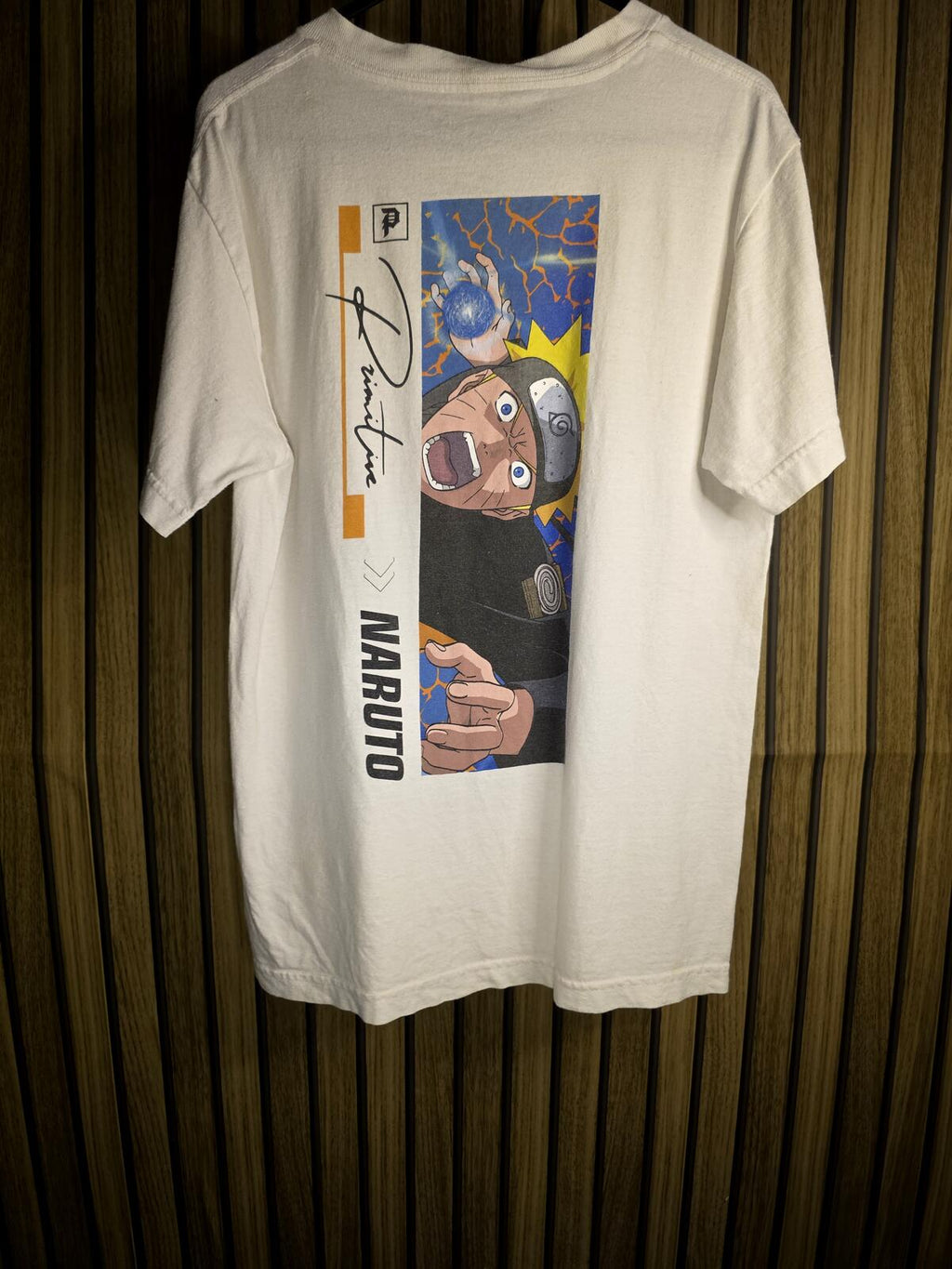 Primitive Naruto Shippuden Graphic T-Shirt White Size Small