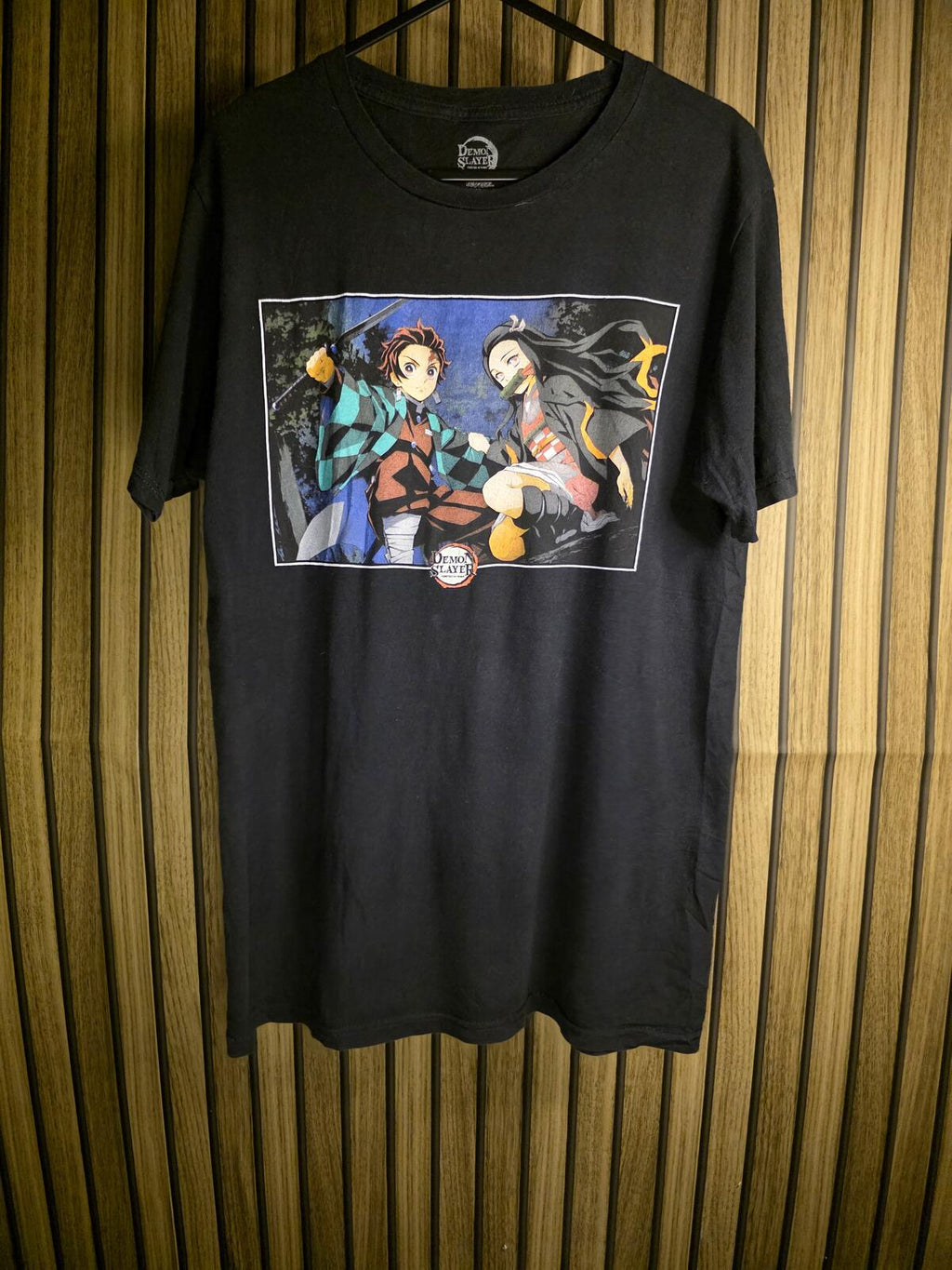 Demon Slayer Anime Graphic T-Shirt Black Size S