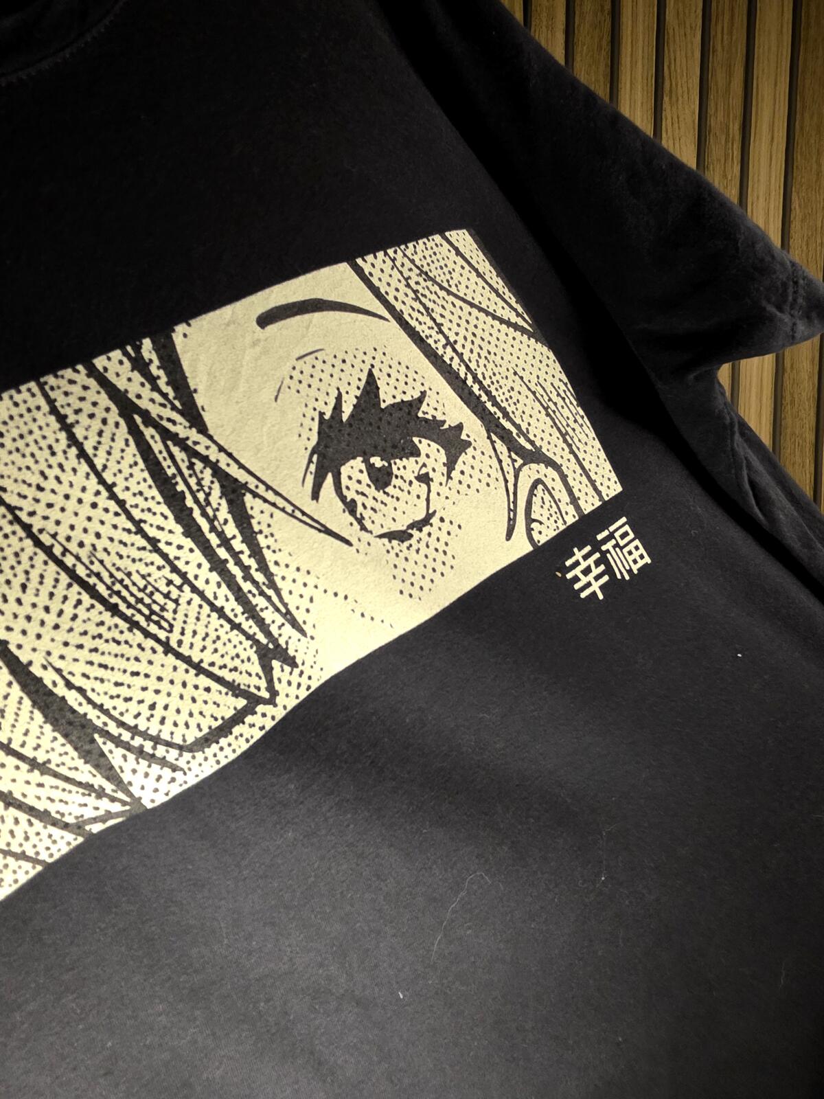 Port & Company Anime Graphic Black T-Shirt XL