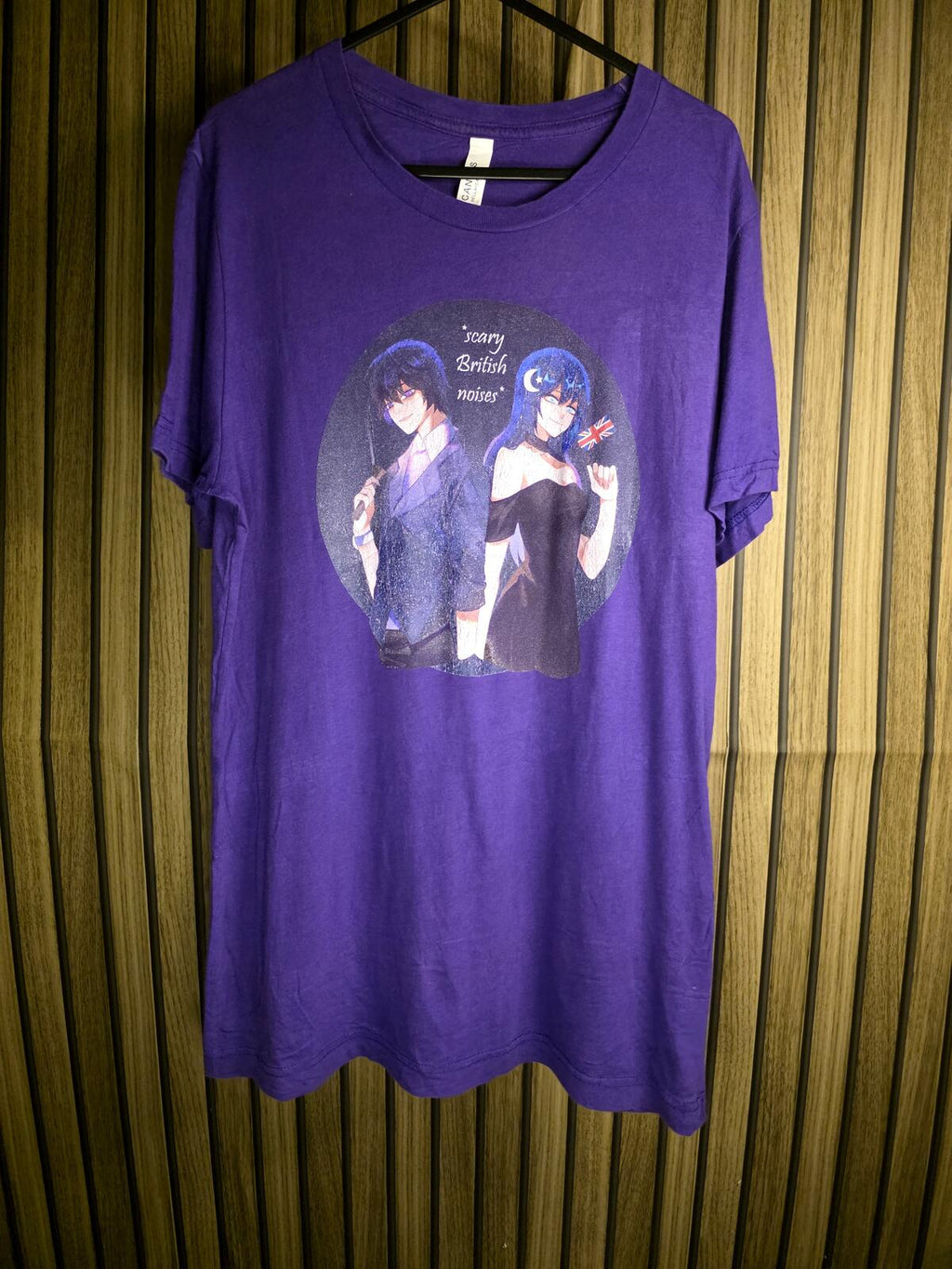 Scary British Noises Anime Purple Artwork Size M