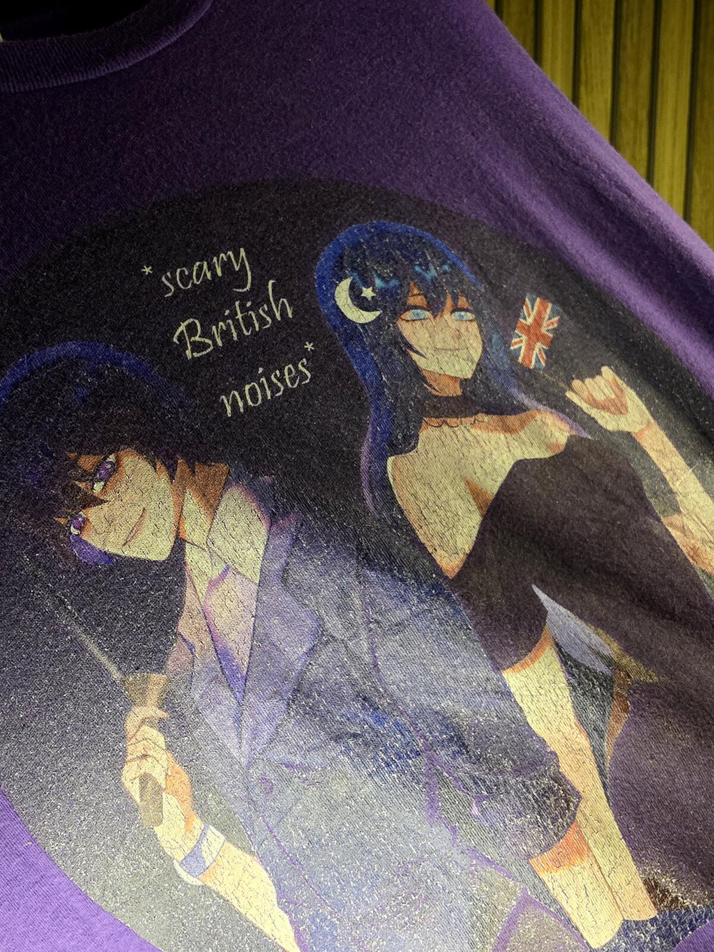Scary British Noises Anime Purple Artwork Size M