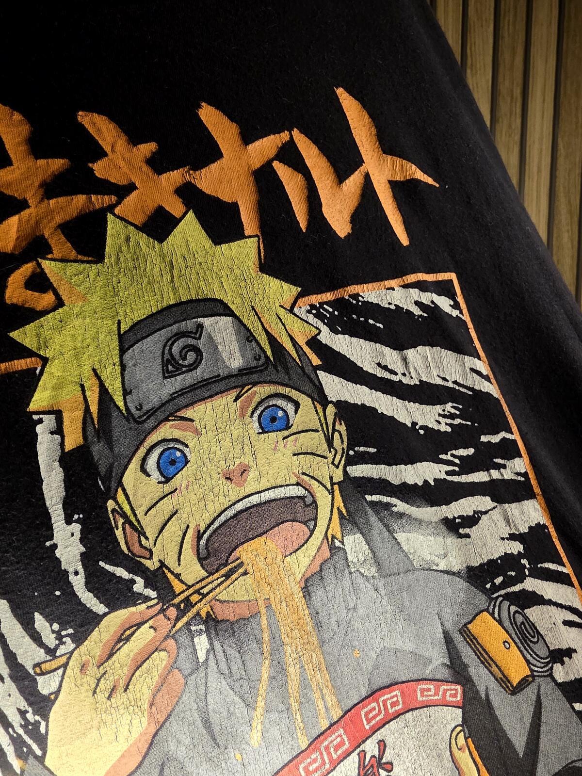 Naruto Ichiraku Ramen Shop Graphic T-Shirt Black Size L