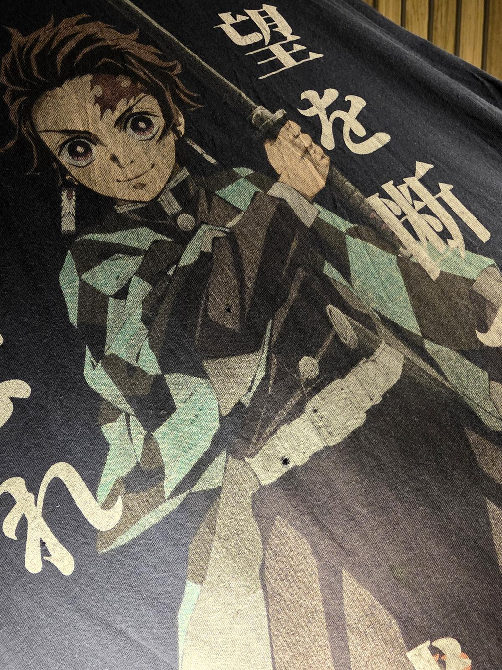 Demon Slayer Tanjiro Graphic T-Shirt Black Medium