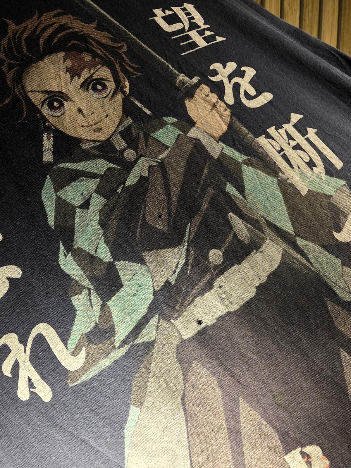 Demon Slayer Tanjiro Graphic T-Shirt Black Medium