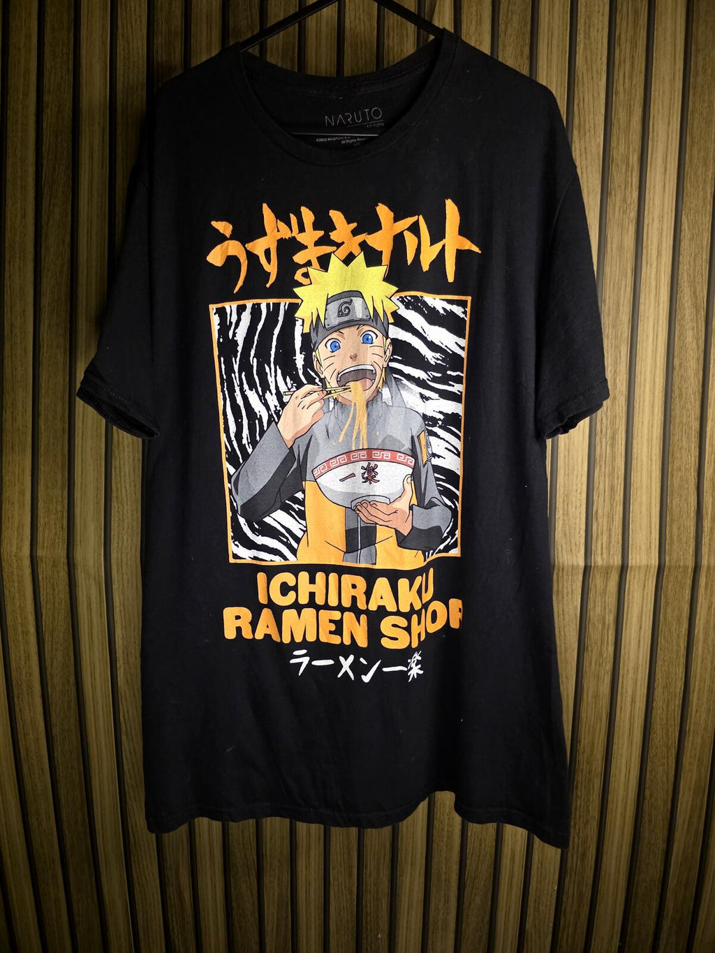 Mazuto Naruto Ichiraku Ramen Shop Graphic T-Shirt Black Size L