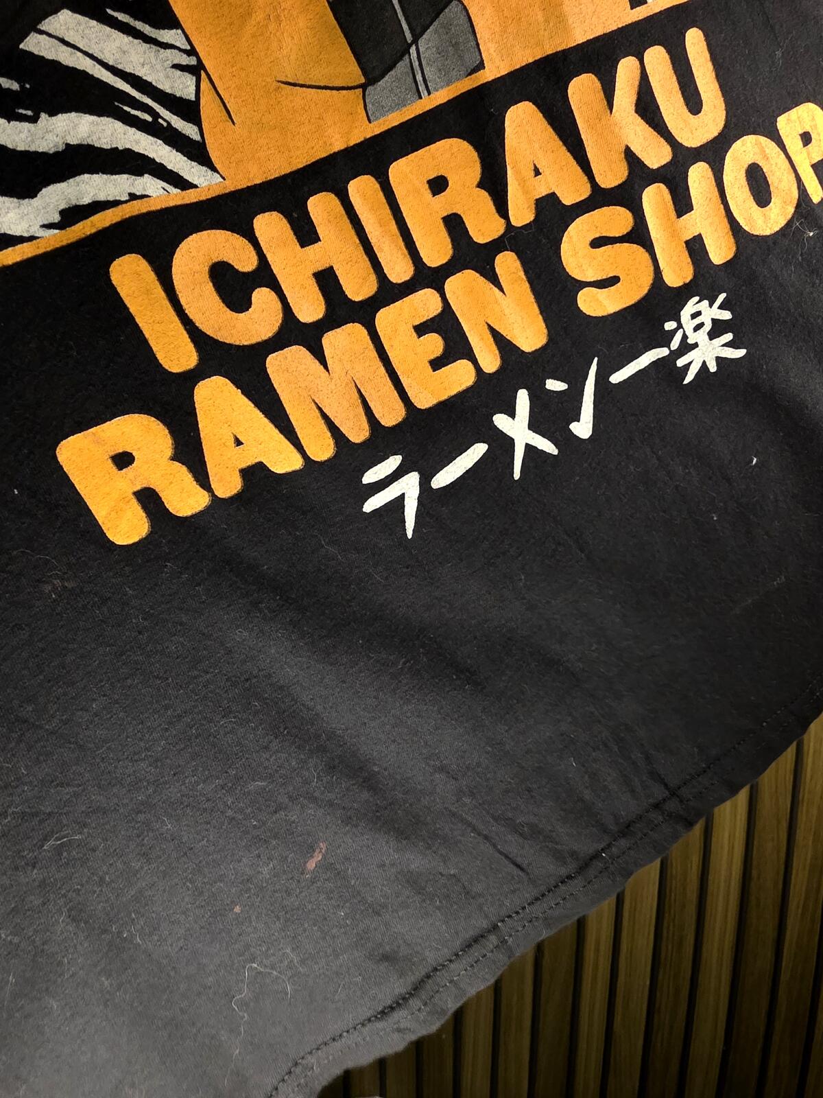 Mazuto Naruto Ichiraku Ramen Shop Graphic T-Shirt Black Size L